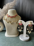 LOTUS set (Necklace ,earrings ,mangtika)