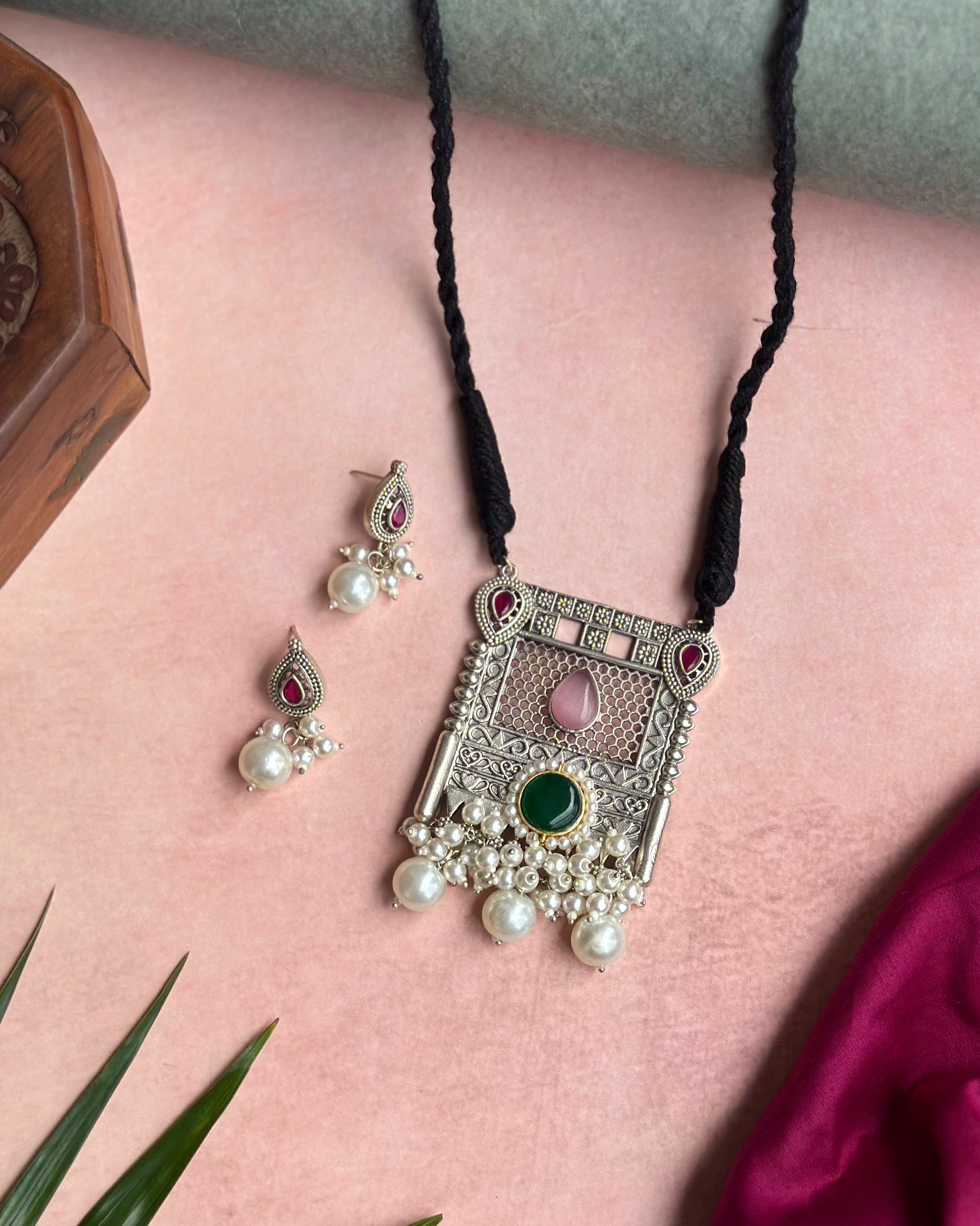 Nandini mossanite stone necklace