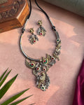 RAMZAT fusion two tone pachi kundan  heritage  bird hasli