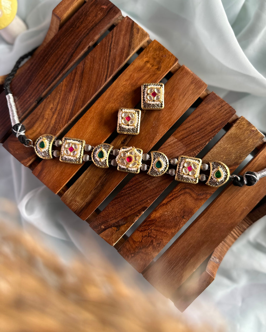 RAANI fusion pachi kundan choker