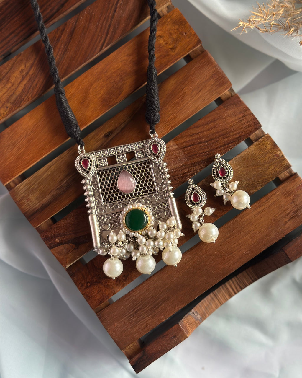 Nandini mossanite stone necklace