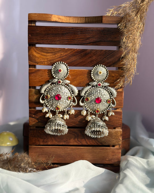 ADAA statment brass jhumka earrings