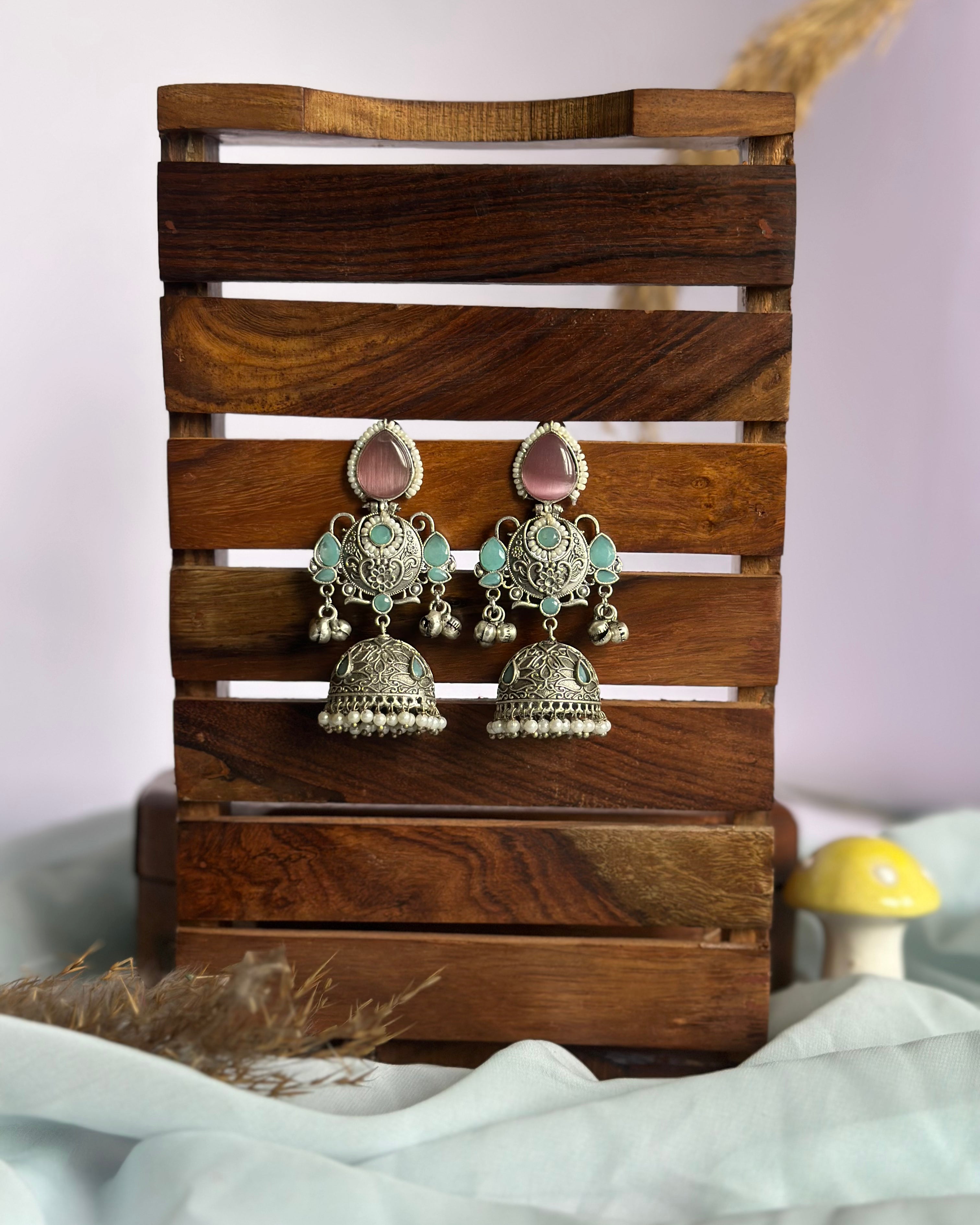 RUHANIKA brass jhumka earrings
