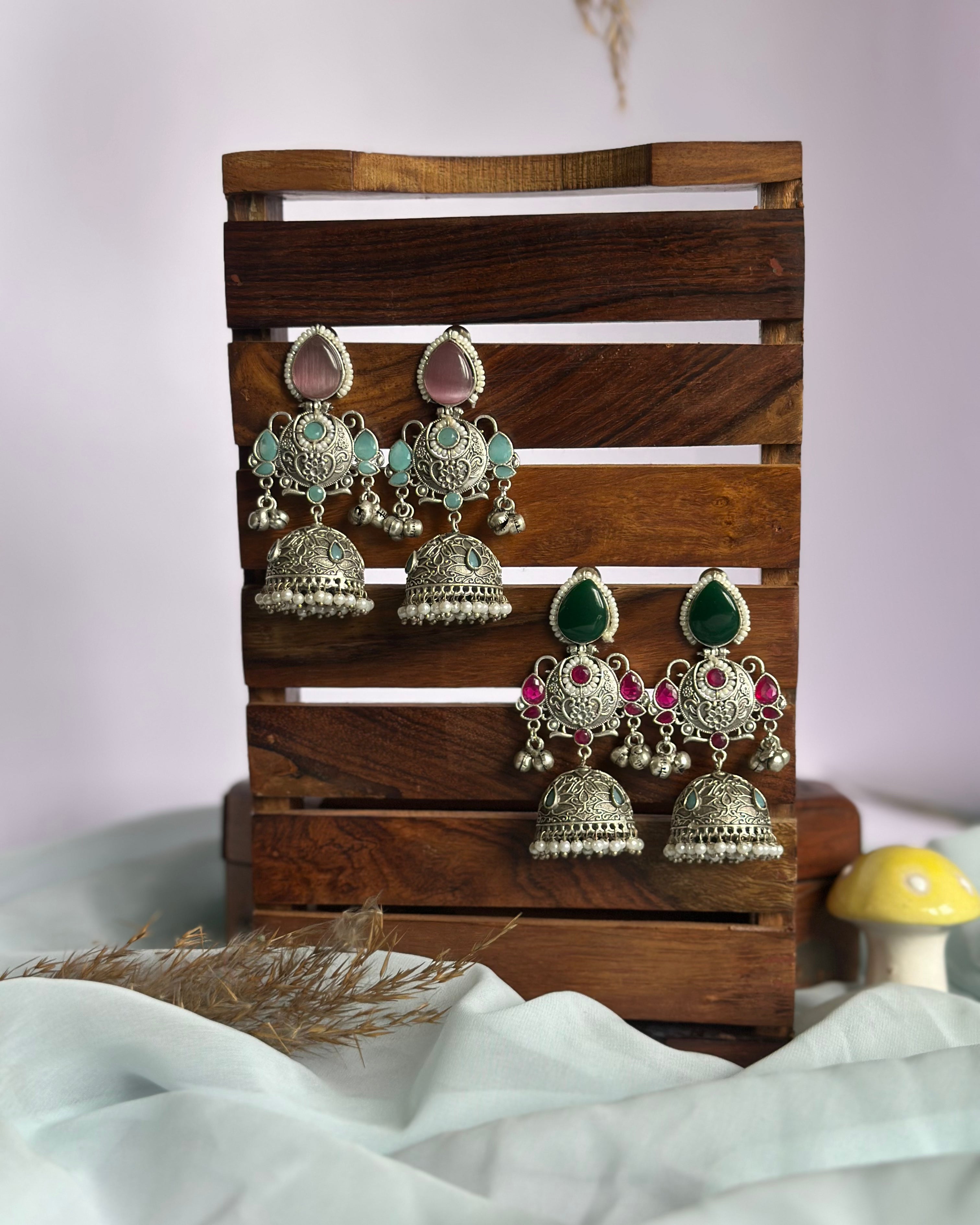 RUHANIKA brass jhumka earrings