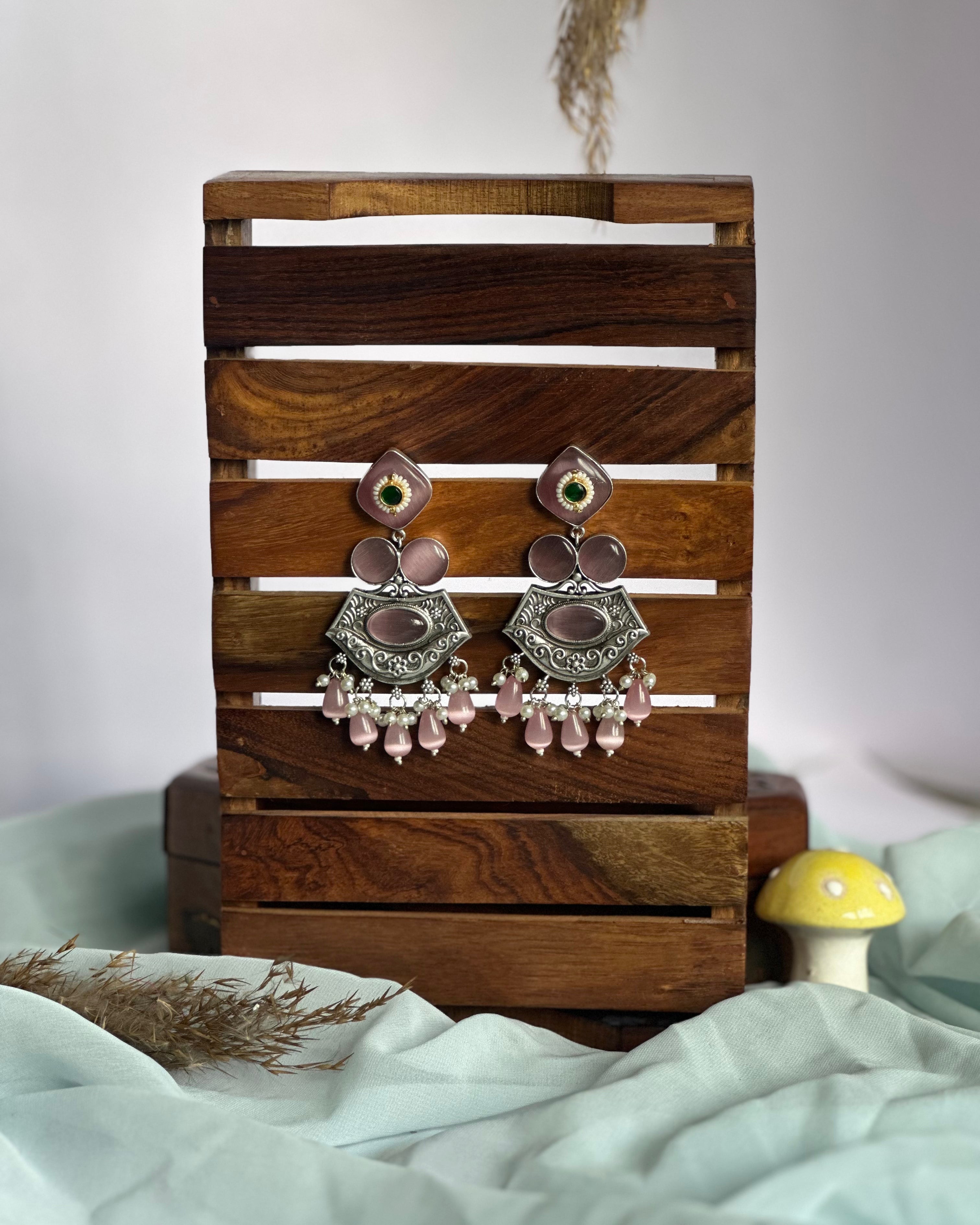 RAMZAT pachi kundan earrings