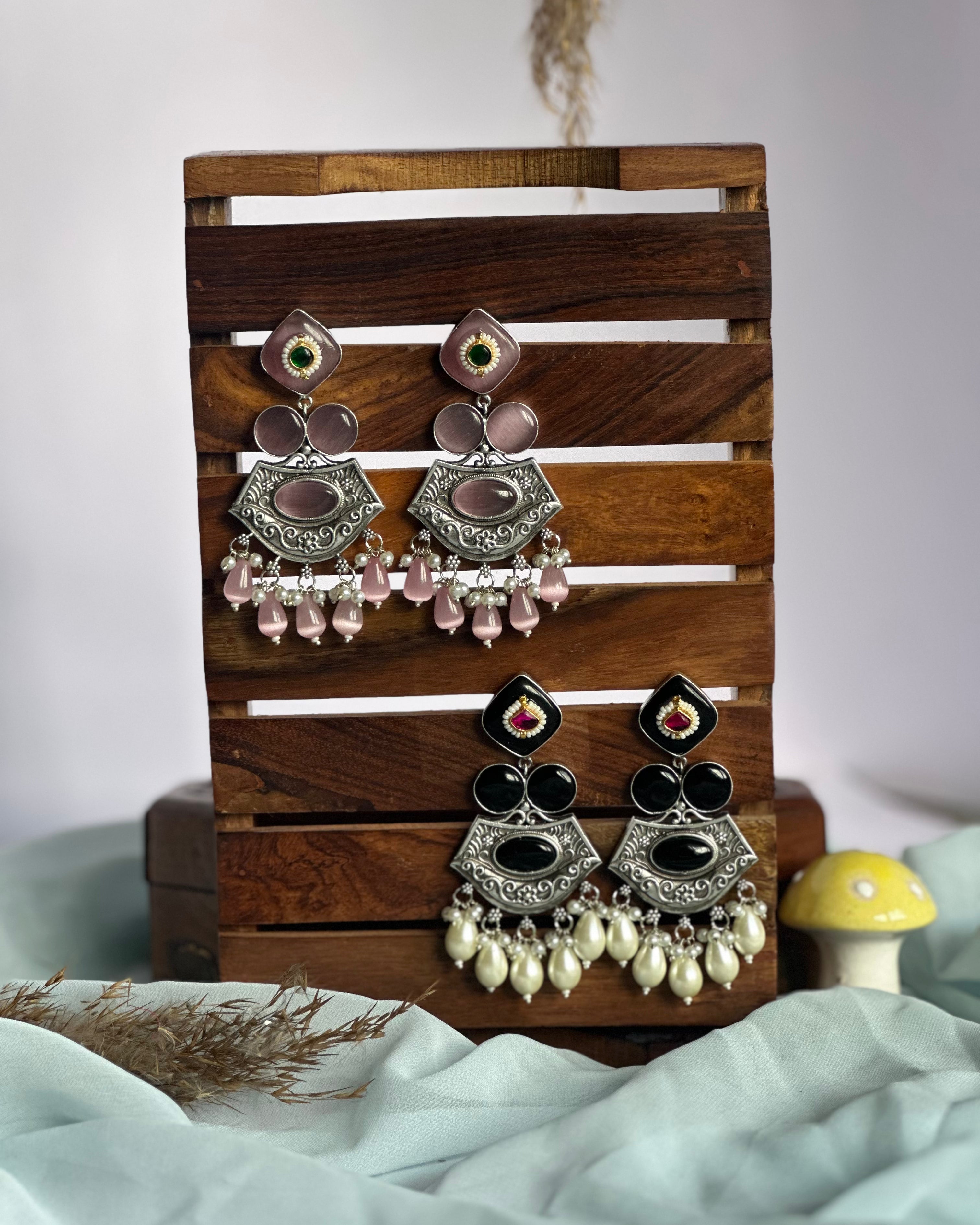 RAMZAT pachi kundan earrings