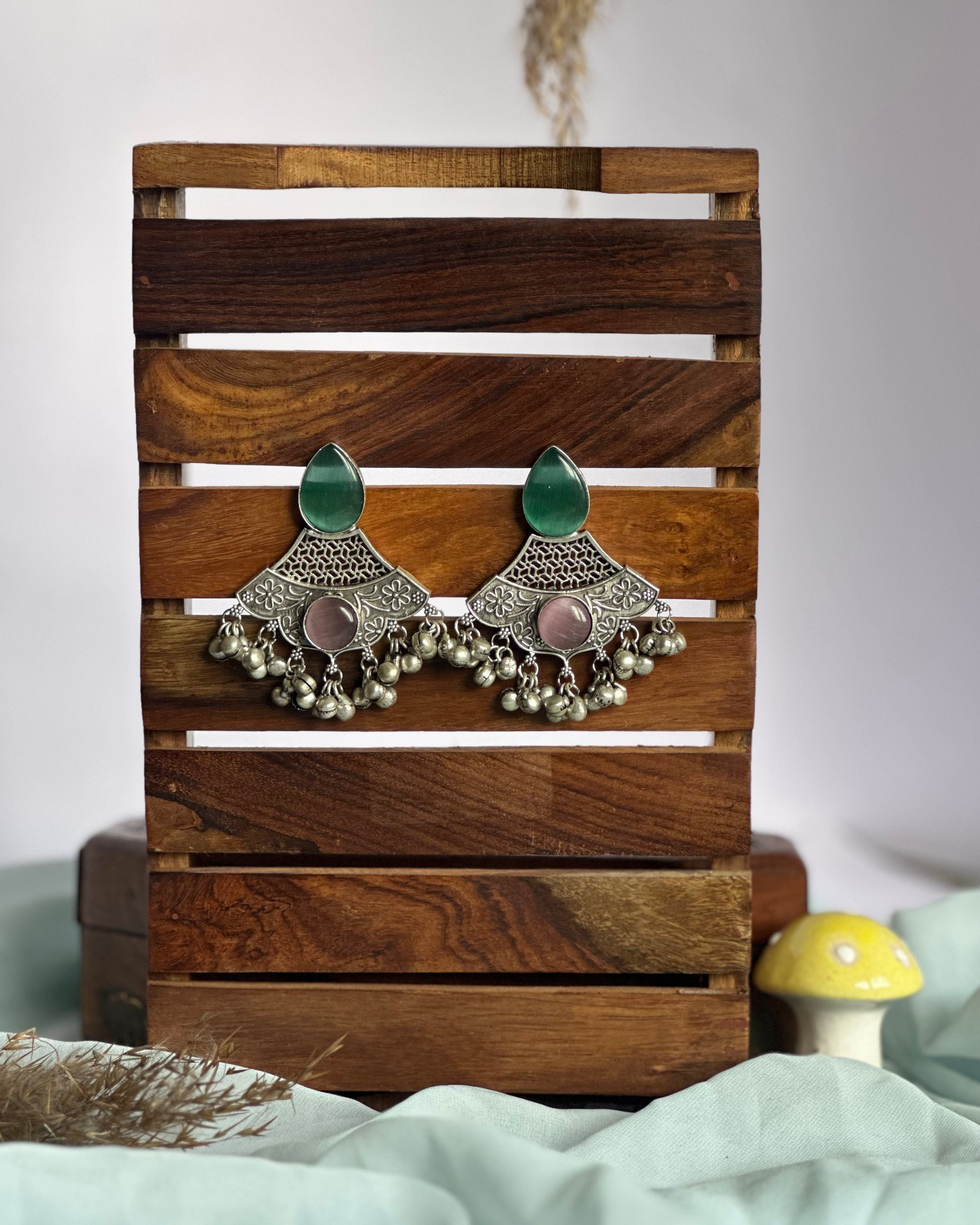 RANGTALI brass stone earrings