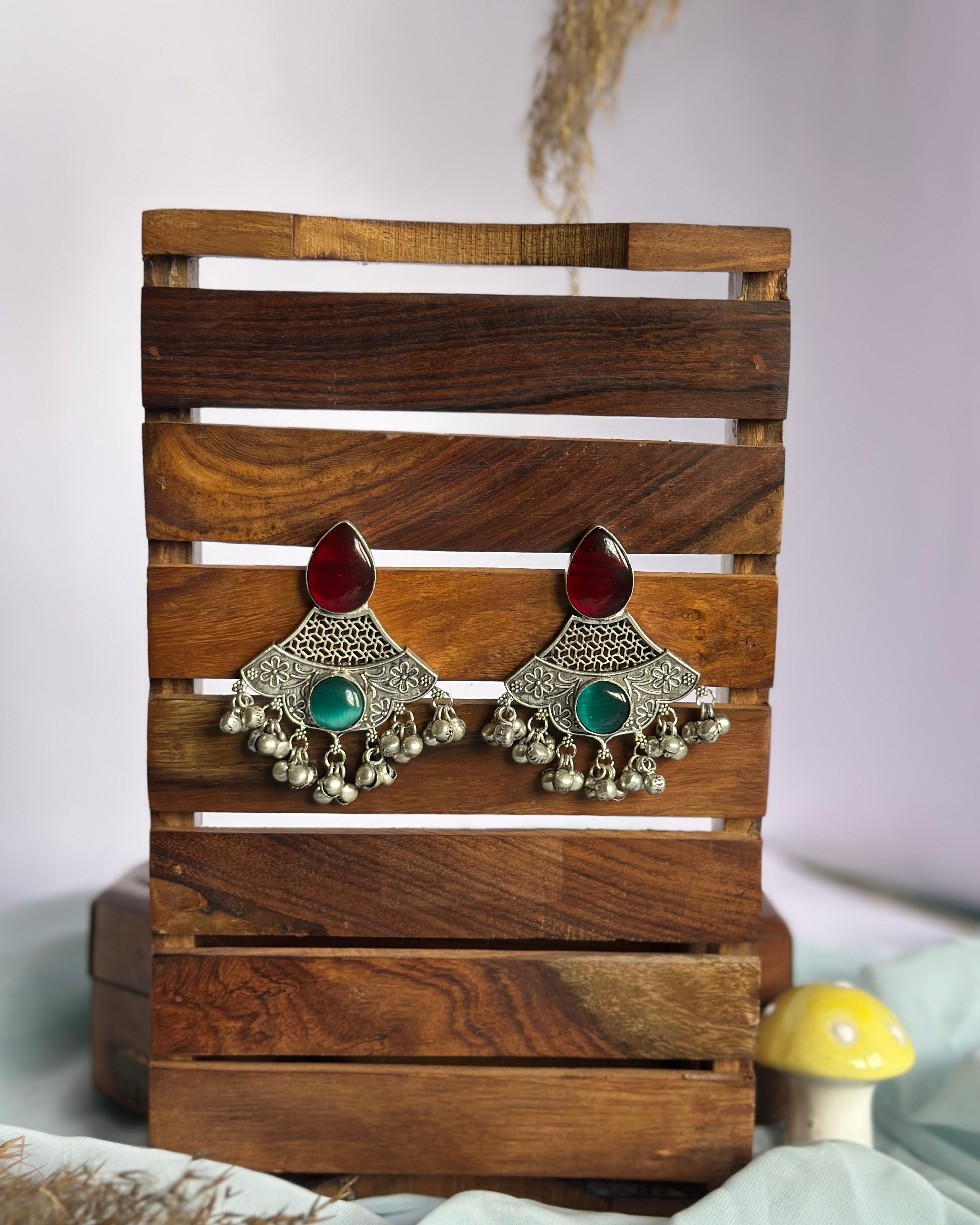 RANGTALI brass stone earrings