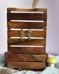 PANKH pachi kundan earrings